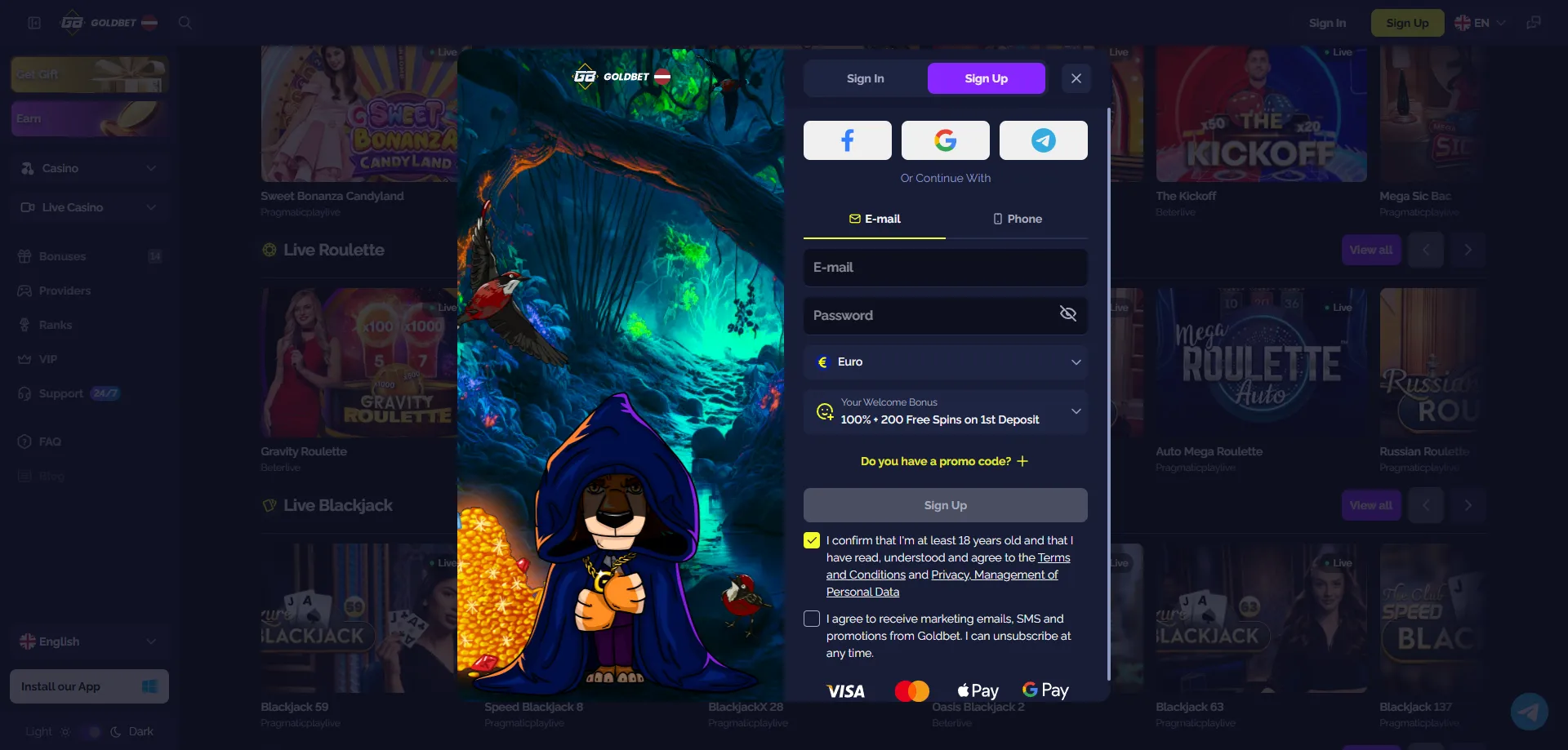 Регистрация в Goldbet Casino BG — бързо и лесно